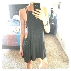 Casual open side racerback tank dress